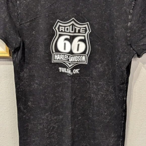Harley Davidson Distressed Black T-shirt medium - Picture 2 of 2